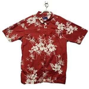 JACK ONEILL COLLECTION Mens Hawaiian Shirt XXL Red Floral Aloha Button Front